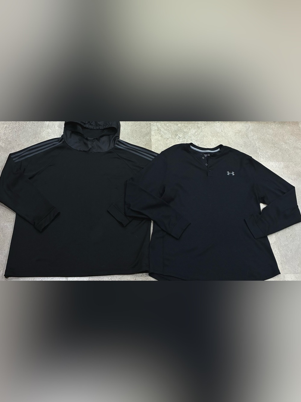 Mens ADIDAS/UNDER ARMOUR Hoodie Sweatshirt & Shirt, sz 2XL